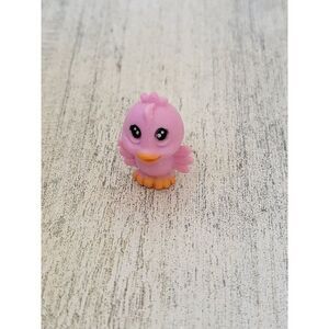 Mini pink parakeet parrot bird pet dog accessory toy figure